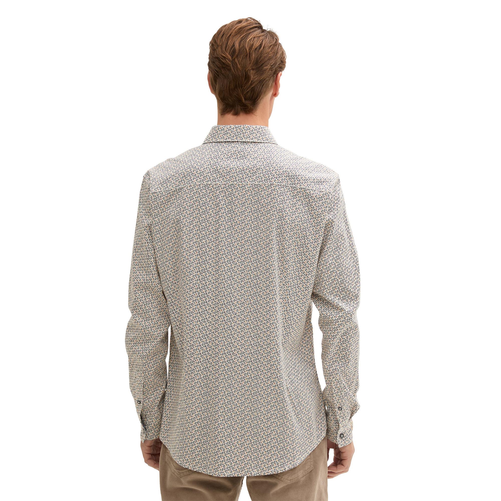 TOM TAILOR Camicia a Maniche Lunghe Fantasia  