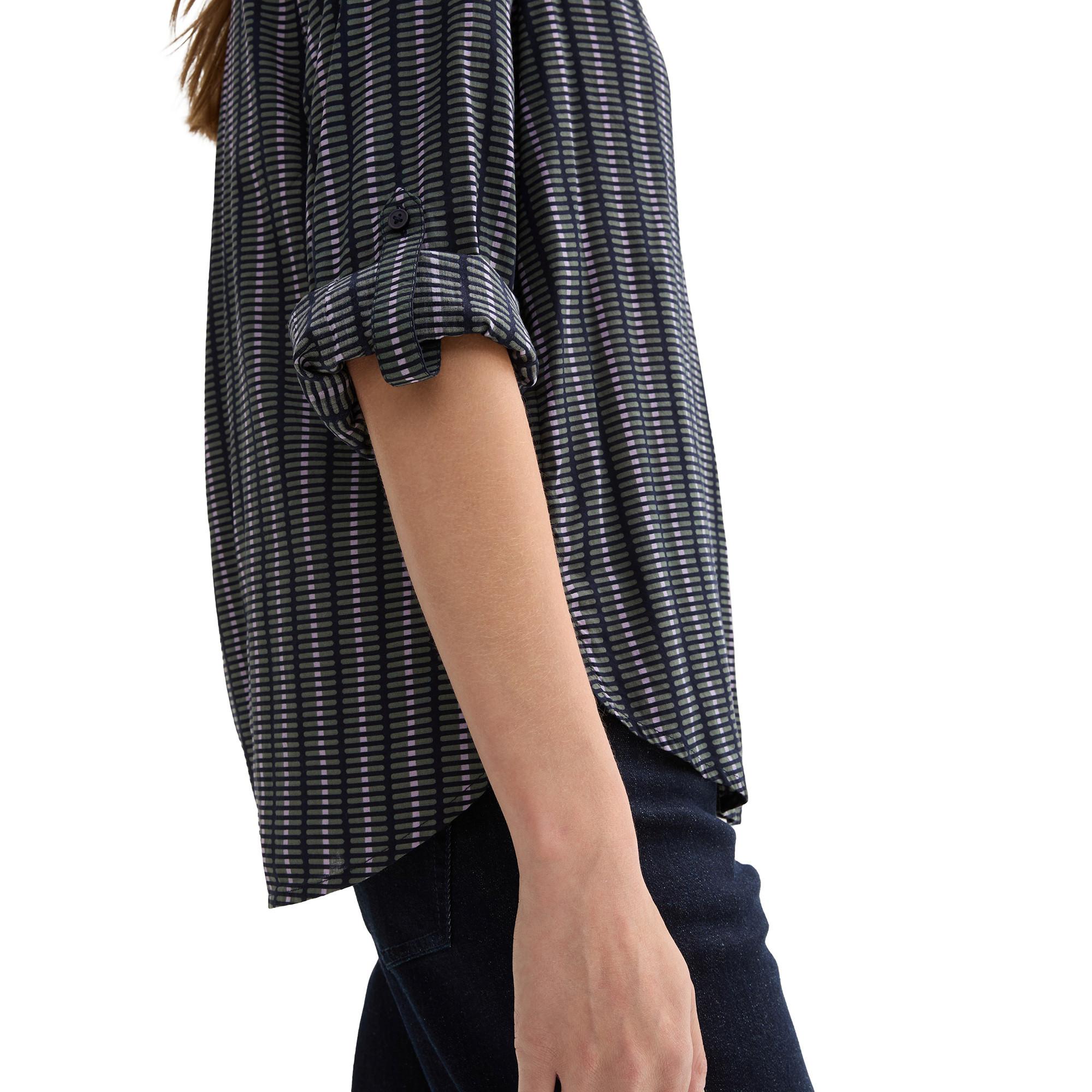 TOM TAILOR Gemusterte Langarmbluse Regular Fit  