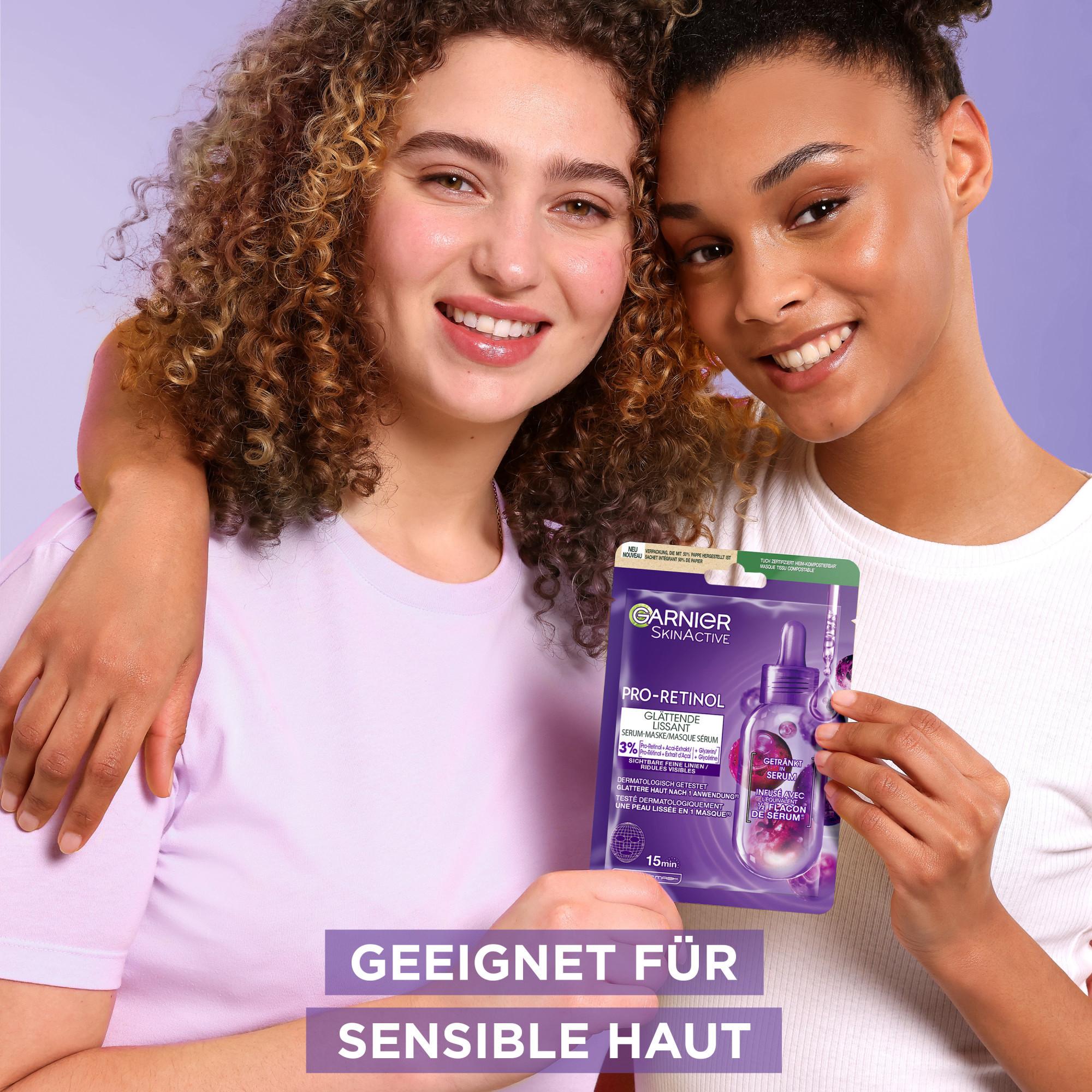 GARNIER SkinActive Pro-Retinol Glättende Serum-Maske 
