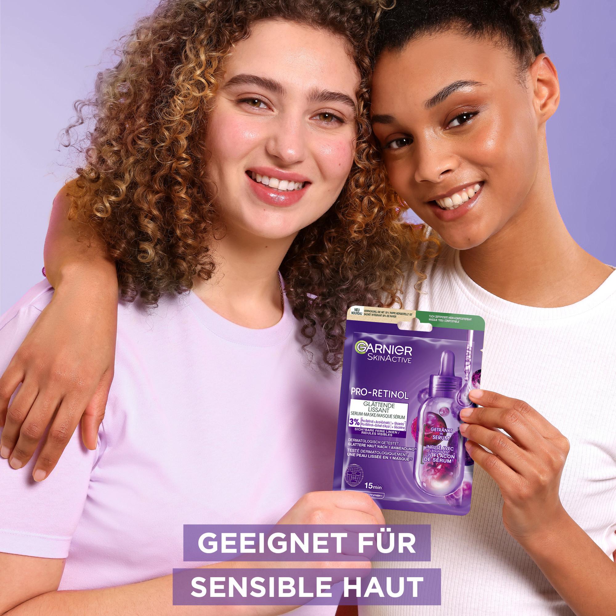 GARNIER SkinActive Maschera siero levigante al pro-retinolo 