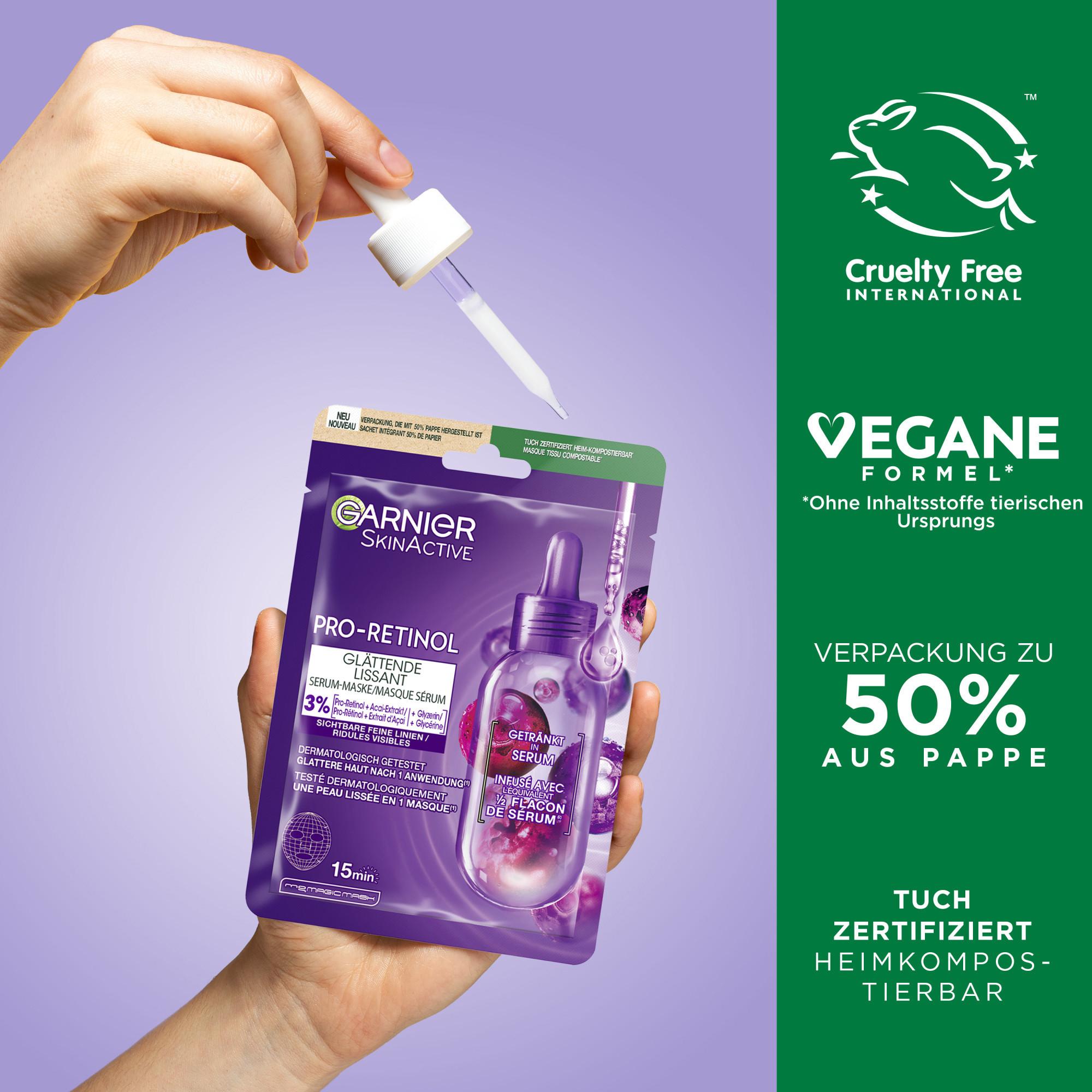 GARNIER SkinActive Pro-Retinol Glättende Serum-Maske 