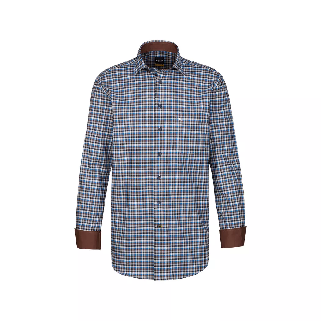 Kauf - Hemd, Regular Fit, langarm, für Herren, Braun, Größe 44