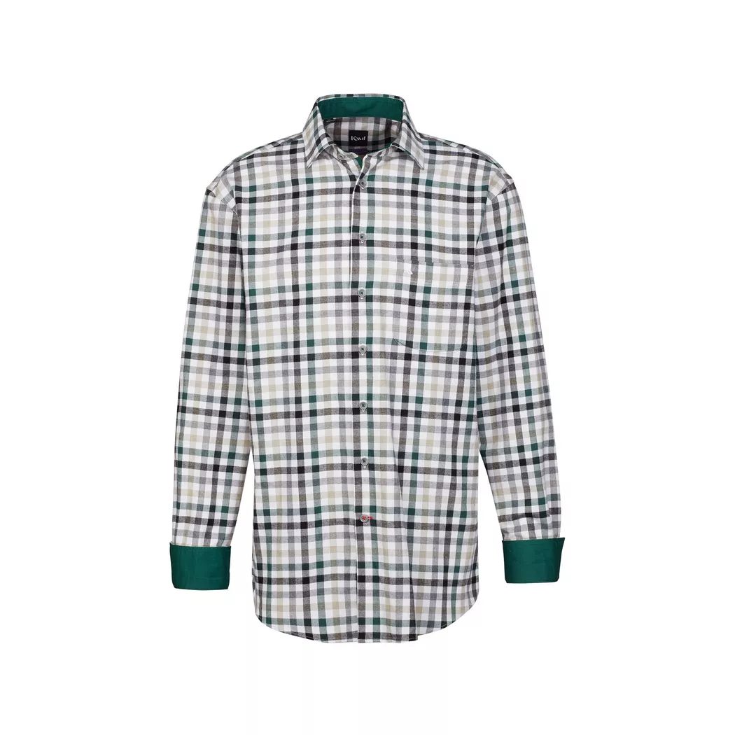 Kauf - Hemd, Regular Fit, langarm, für Herren, Grün, Größe 40