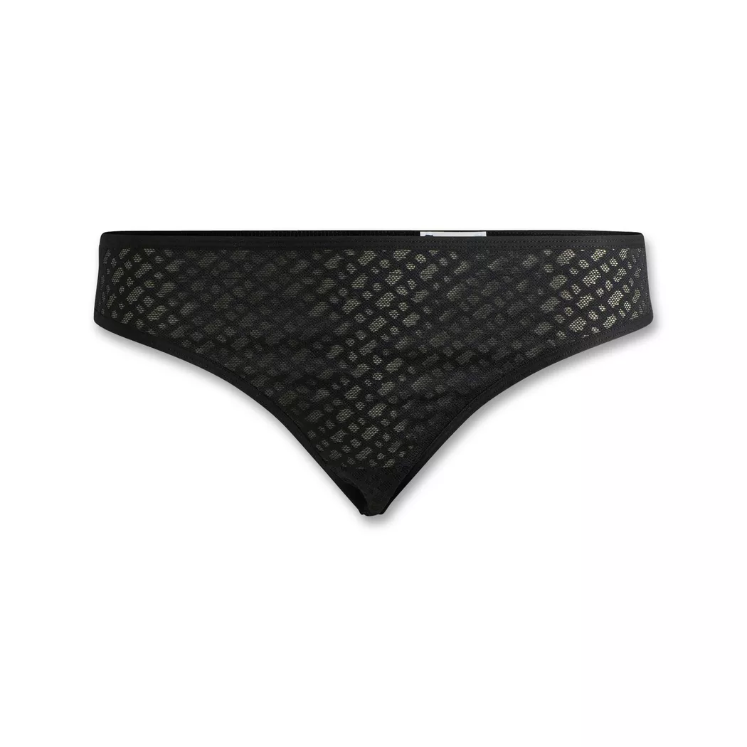 Slip BOSS "BRIEF B.PURE", Damen, Gr. S, schwarz (schwarz 001), Obermaterial: 75% Polyamid, 25% Elasthan, Unterhosen Slip, mit Spitzeneinsatz