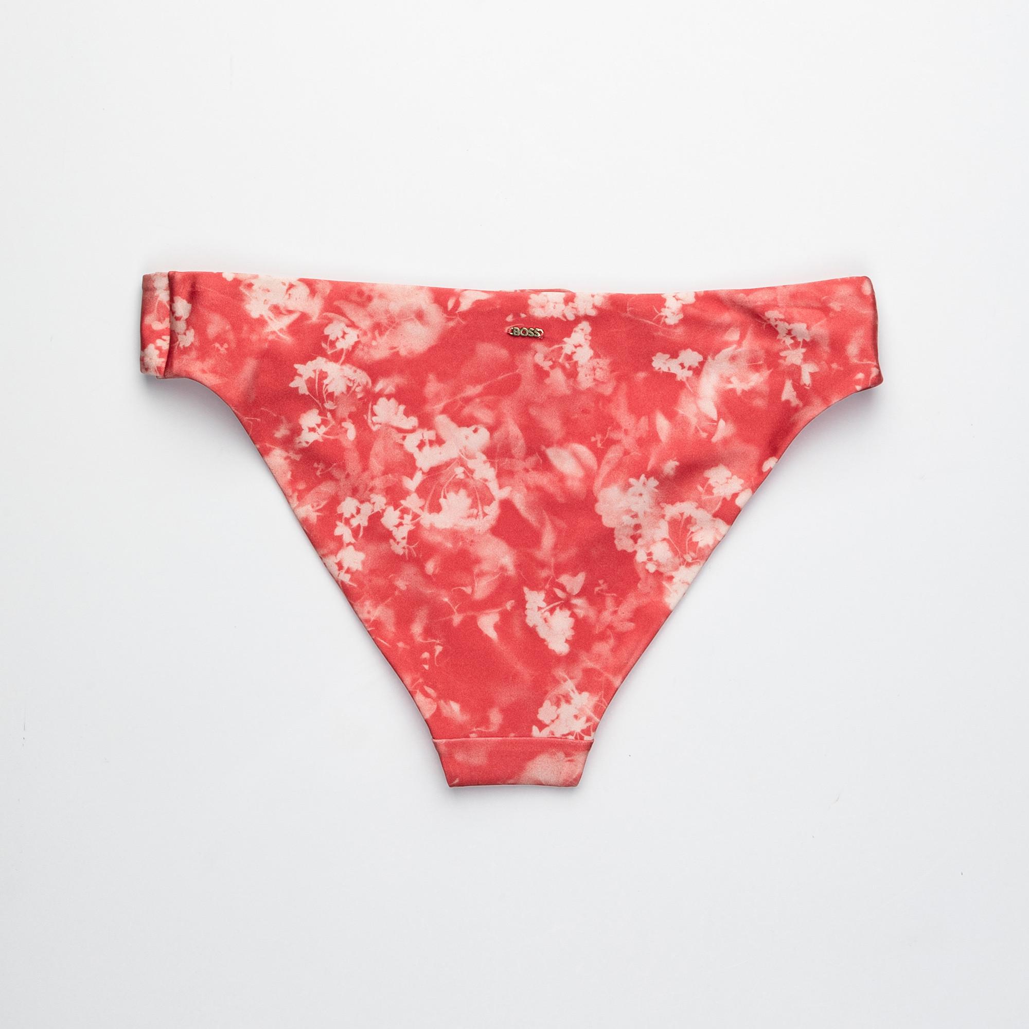 BOSS Gemusterte Cut-Out High-Cut Bikinihose  