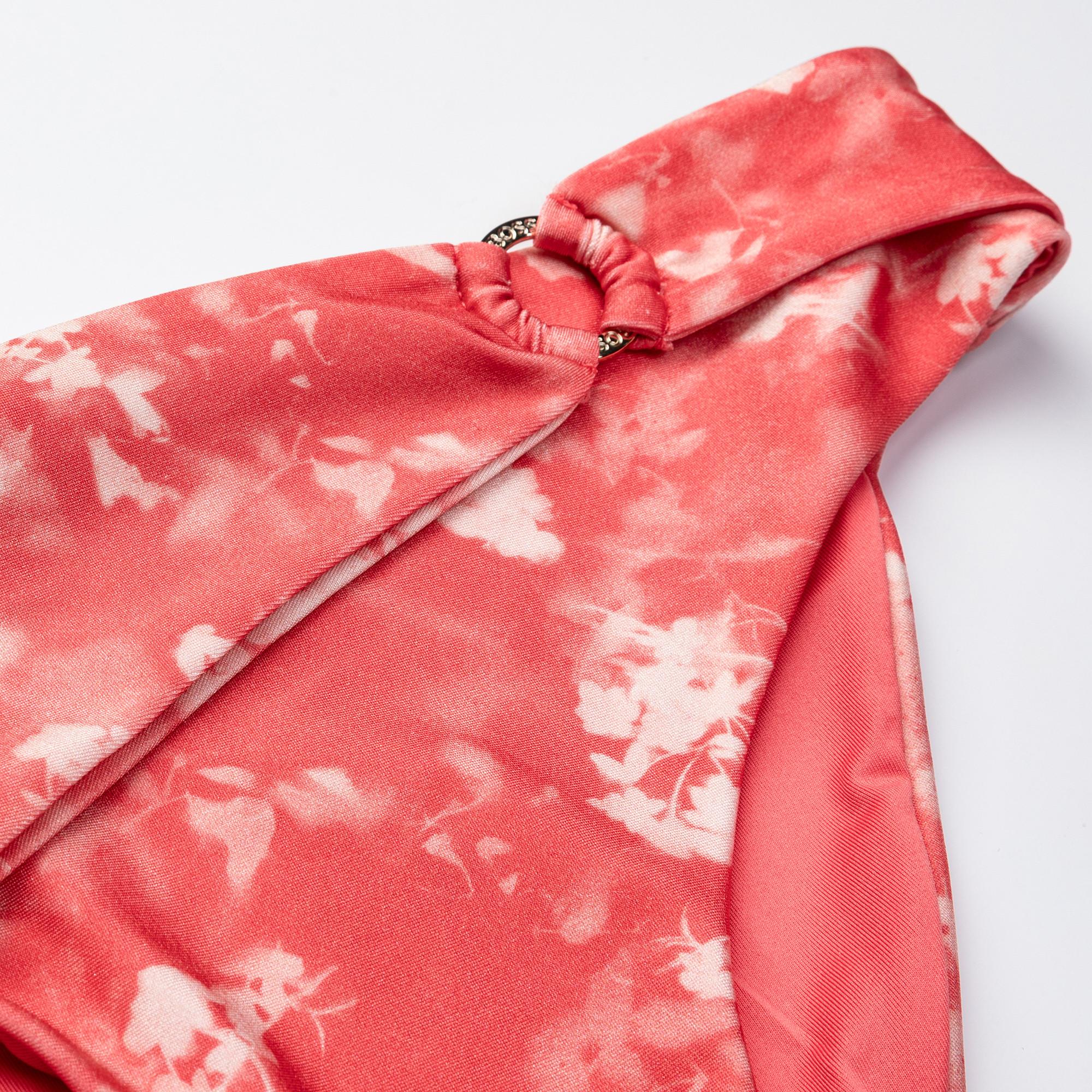 BOSS Gemusterte Cut-Out High-Cut Bikinihose  