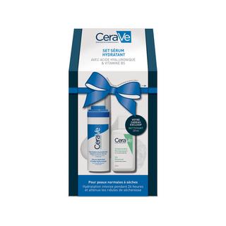 CeraVe Sérum hydratant à l'acide hyaluronique + Gel nettoyant moussant Set de Noël 