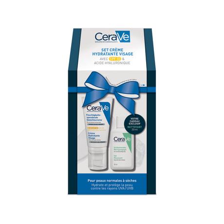 CeraVe Crema viso idratante SPF 50 + Gel detergente schiumogeno Set natalizio 