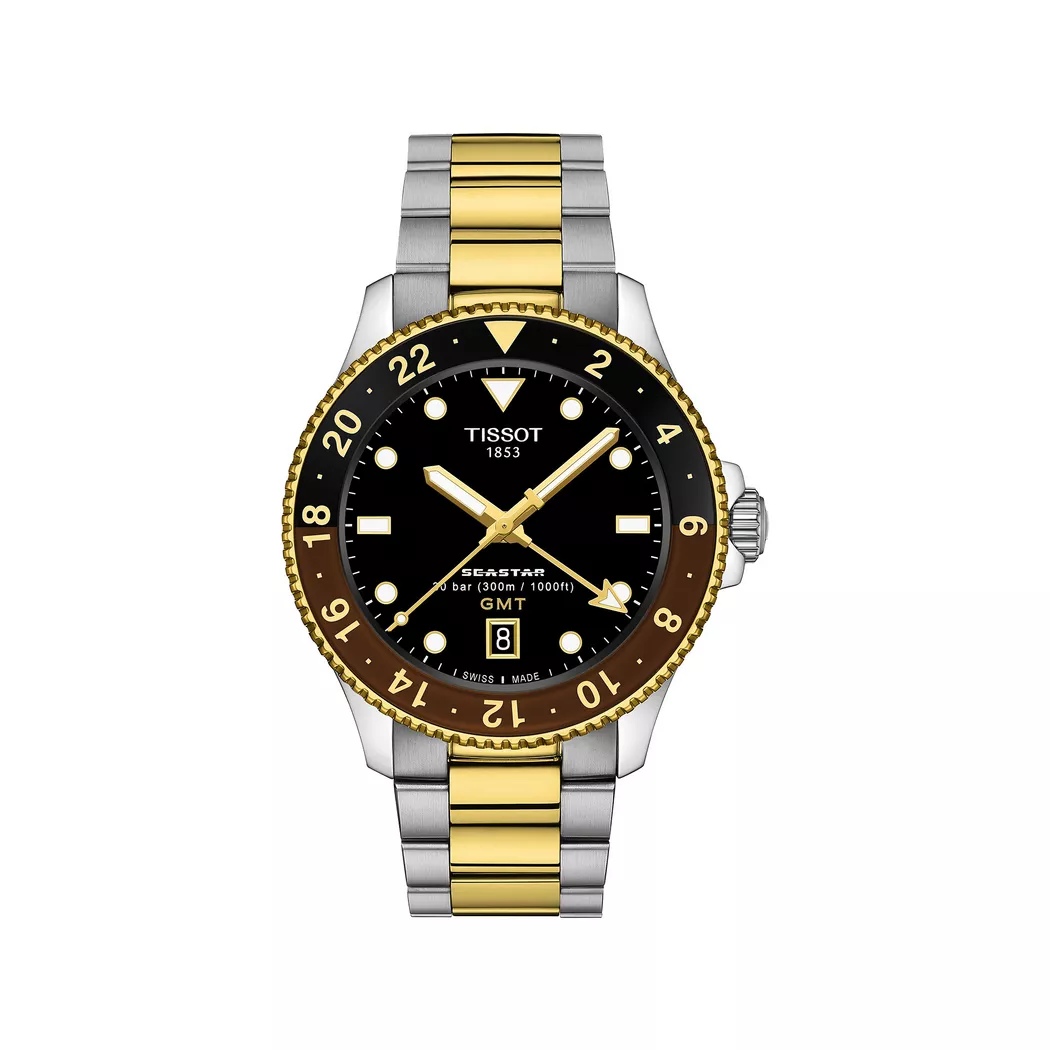 Tissot - Analoguhr, Seastar, 40mm, Zweifarbig