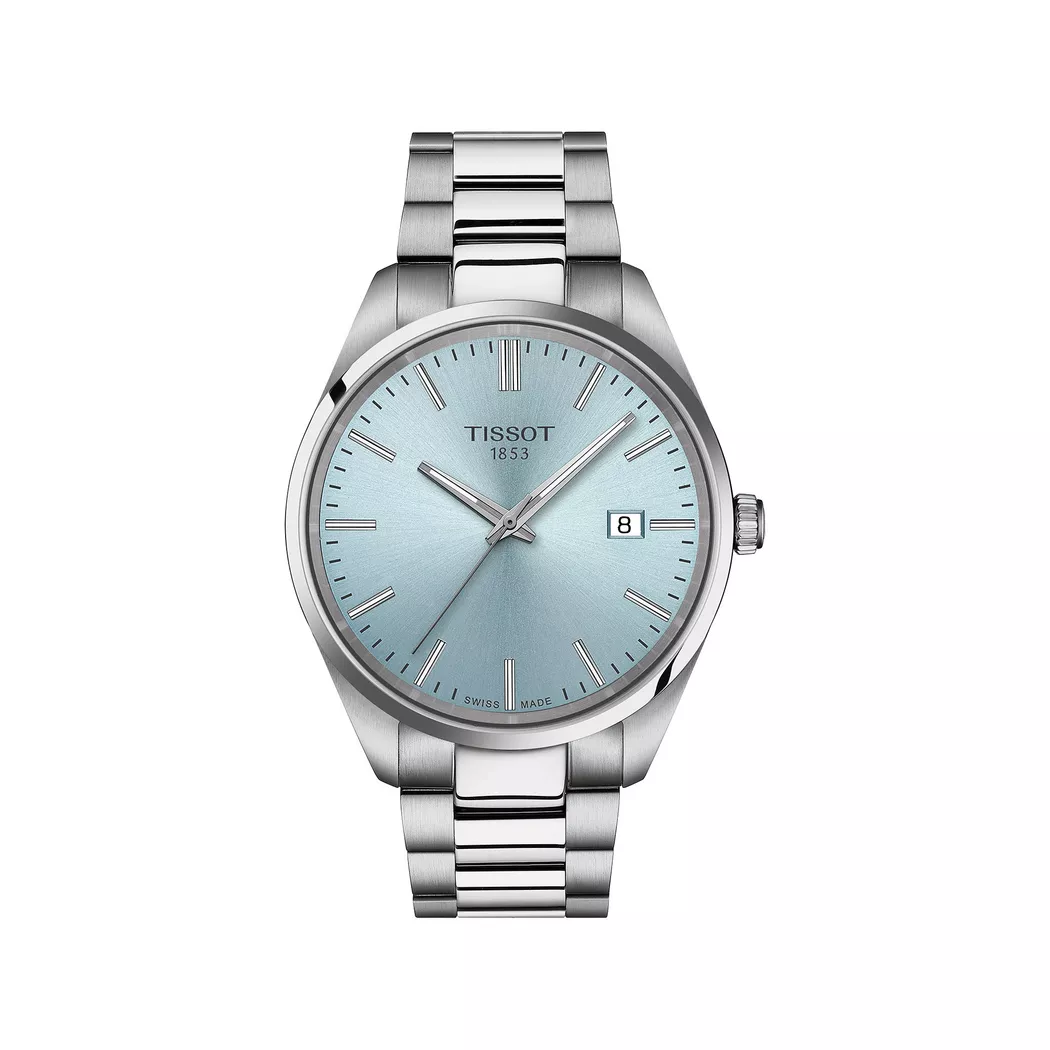 Tissot PR 100 Quartz 40mm Ice Blue Dial Steel Men's Watch T150.410.11.351.00 silver  male 4
