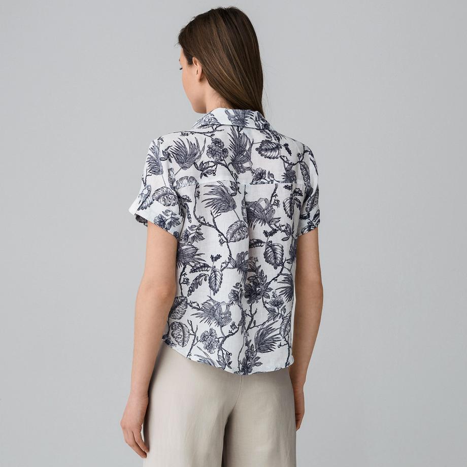 Manor Woman Camicetta di lino Stampa All-Over  