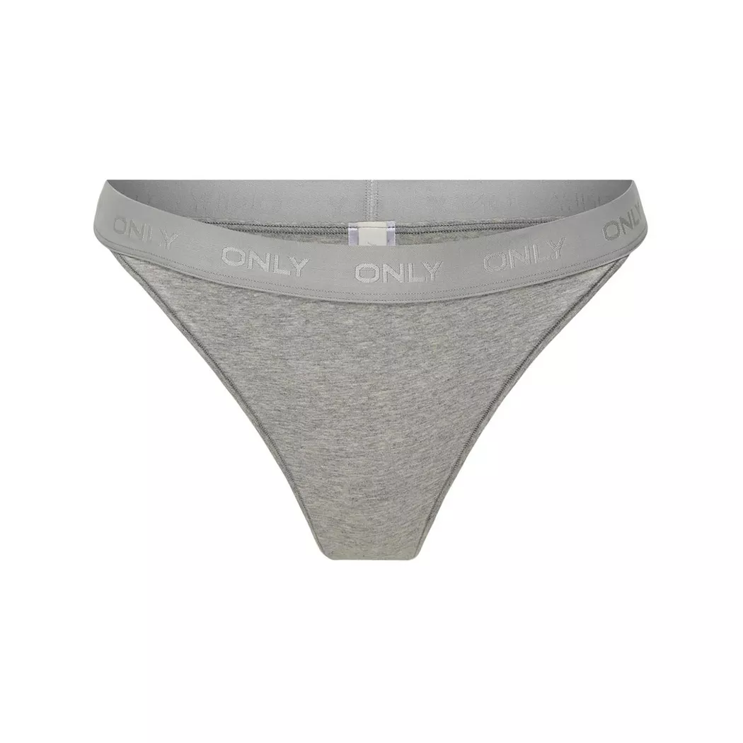 Only Lingerie - Duopack, String, für Damen, Grau Melange, Größe M