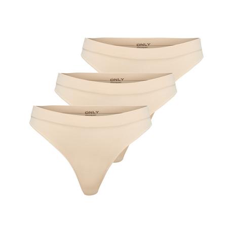 Only Lingerie Vicky Rib Sless Thong 3er-Pack  