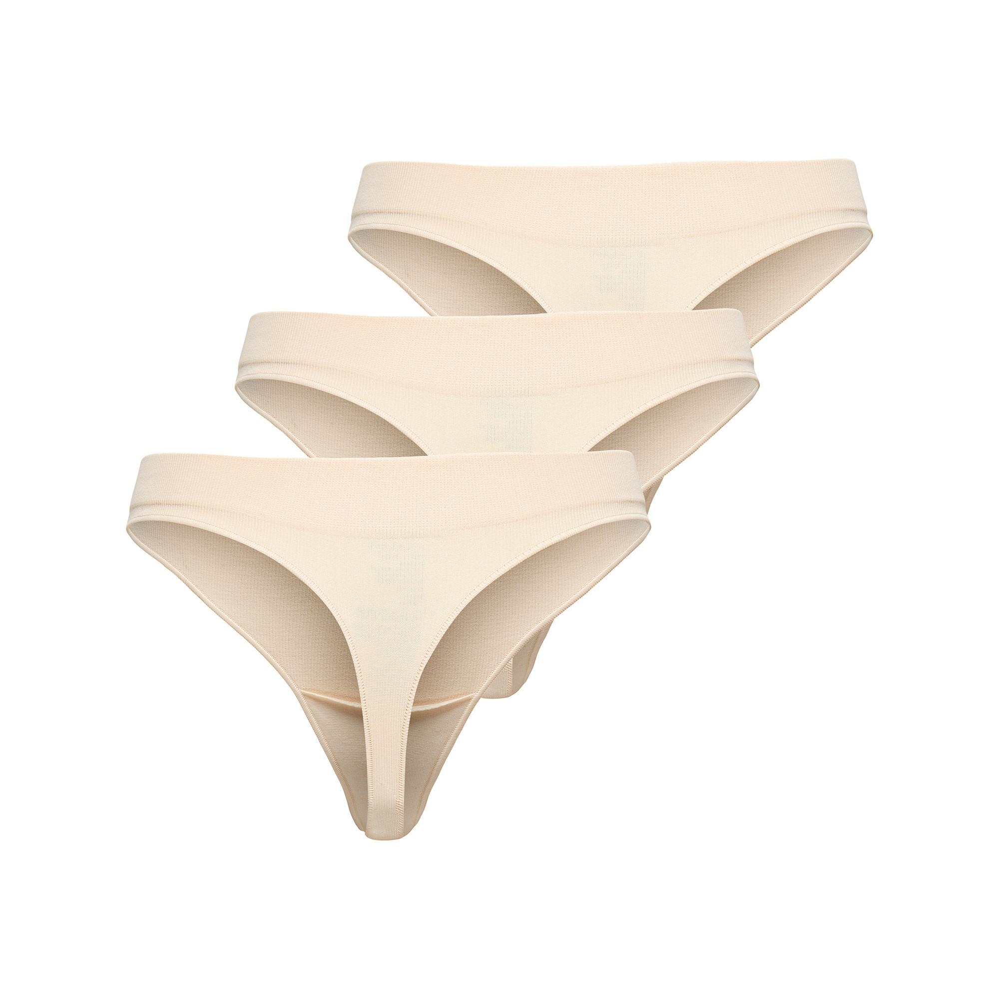 Only Lingerie Vicky Rib Sless Thong 3er-Pack  