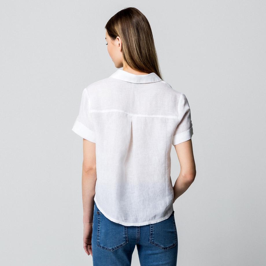 Manor Woman Blouse Lin Manches Courtes  