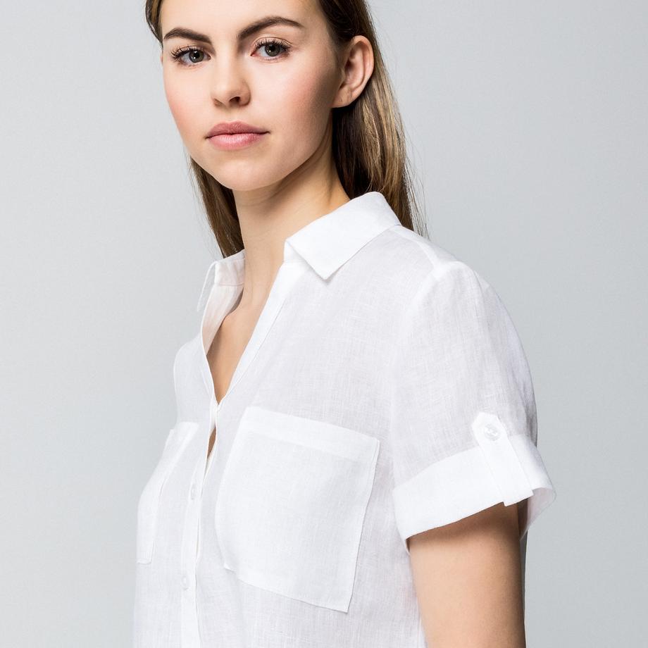 Manor Woman Blouse Lin Manches Courtes  