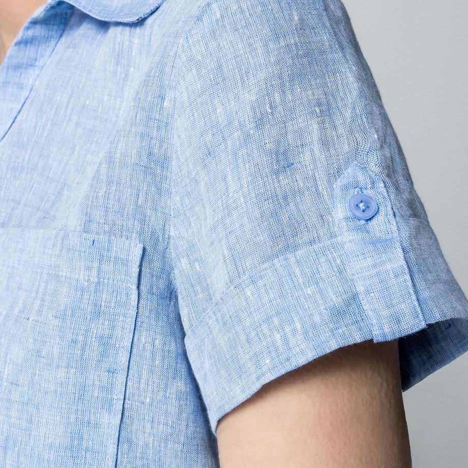 Manor Woman Camicetta Lino Maniche Corte  