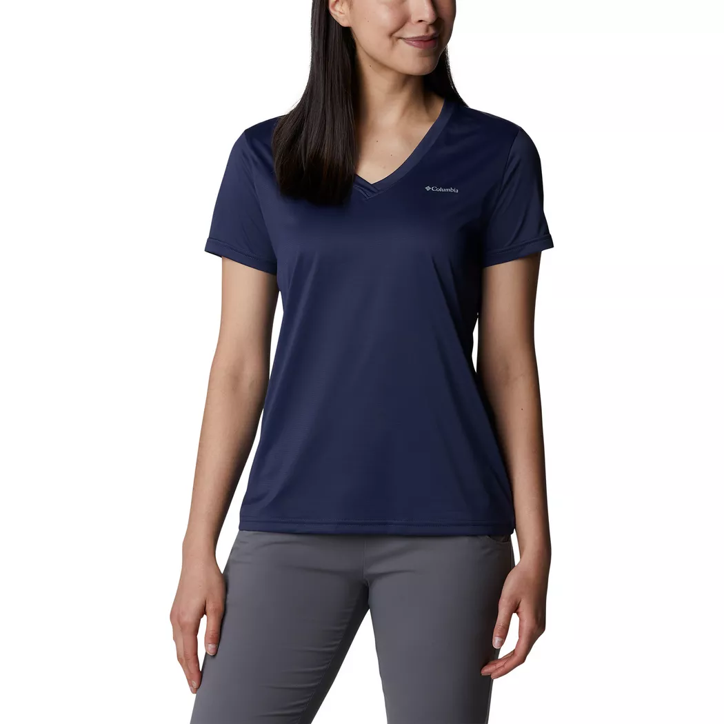 Columbia - T-Shirt,  Hike™ SS V Neck, XL, Blau