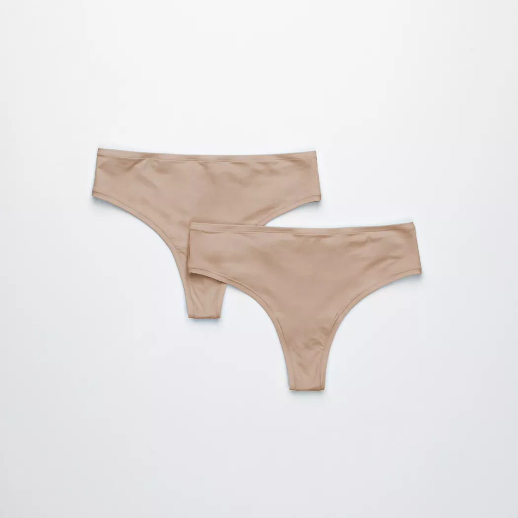 Manor Woman - Duopack String, für Damen, Caramel, Größe L 2