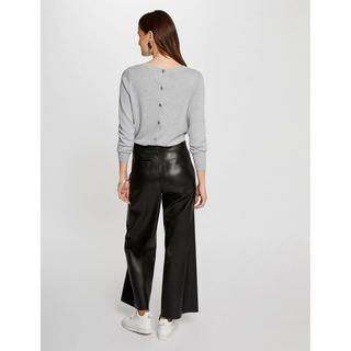 MORGAN Pantalon Taille Haute Jambe Large  