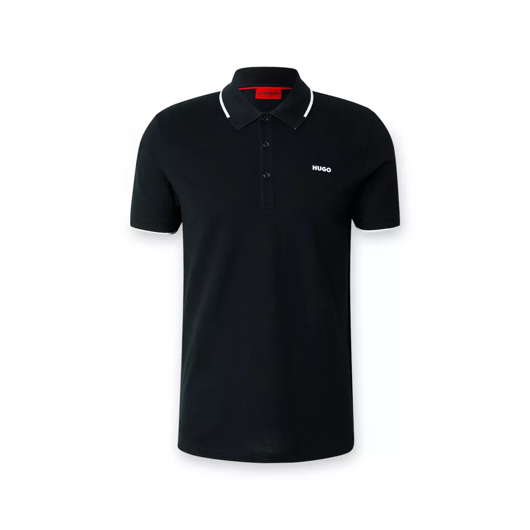 Hugo Polo à Manches Courtes Dinoso Black S Homme