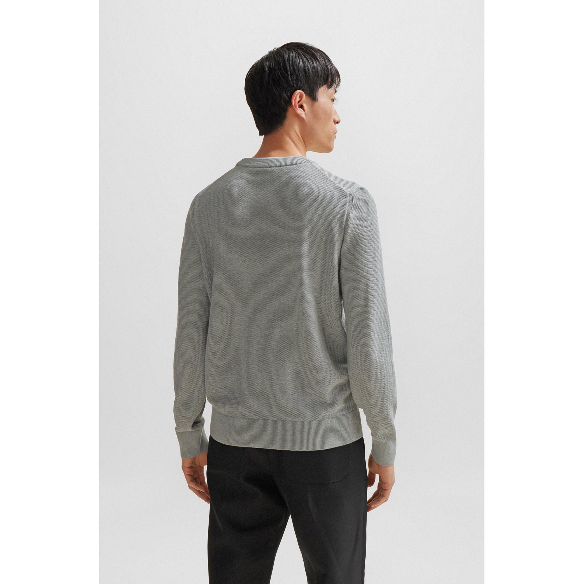 BOSS BLACK Ecaio-P Regular Fit Rippstrick Pullover  