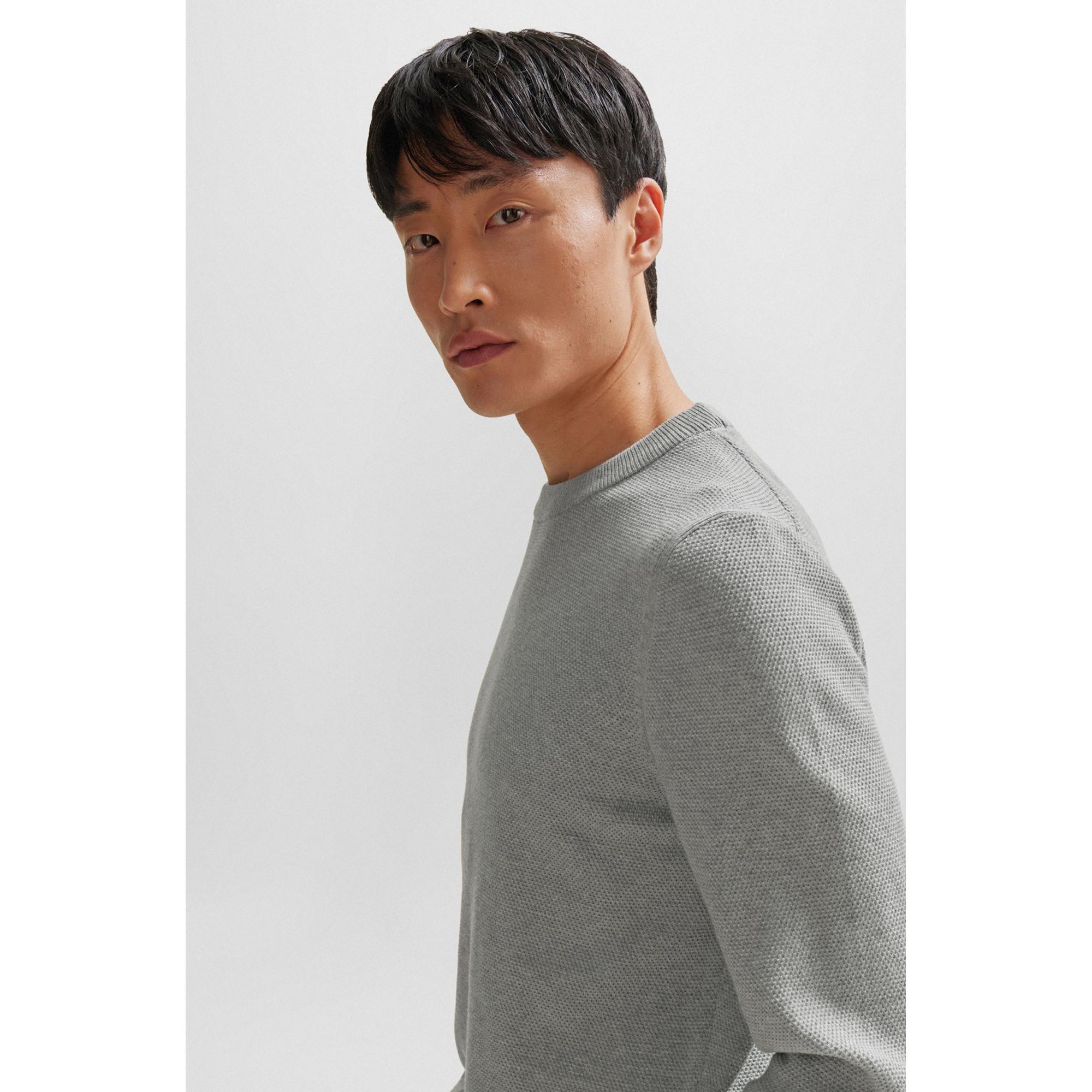 BOSS BLACK Ecaio-P Regular Fit Rippstrick Pullover  