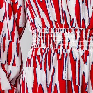 Manor Woman Abito Midi Scollo a V Maniche Lunghe  