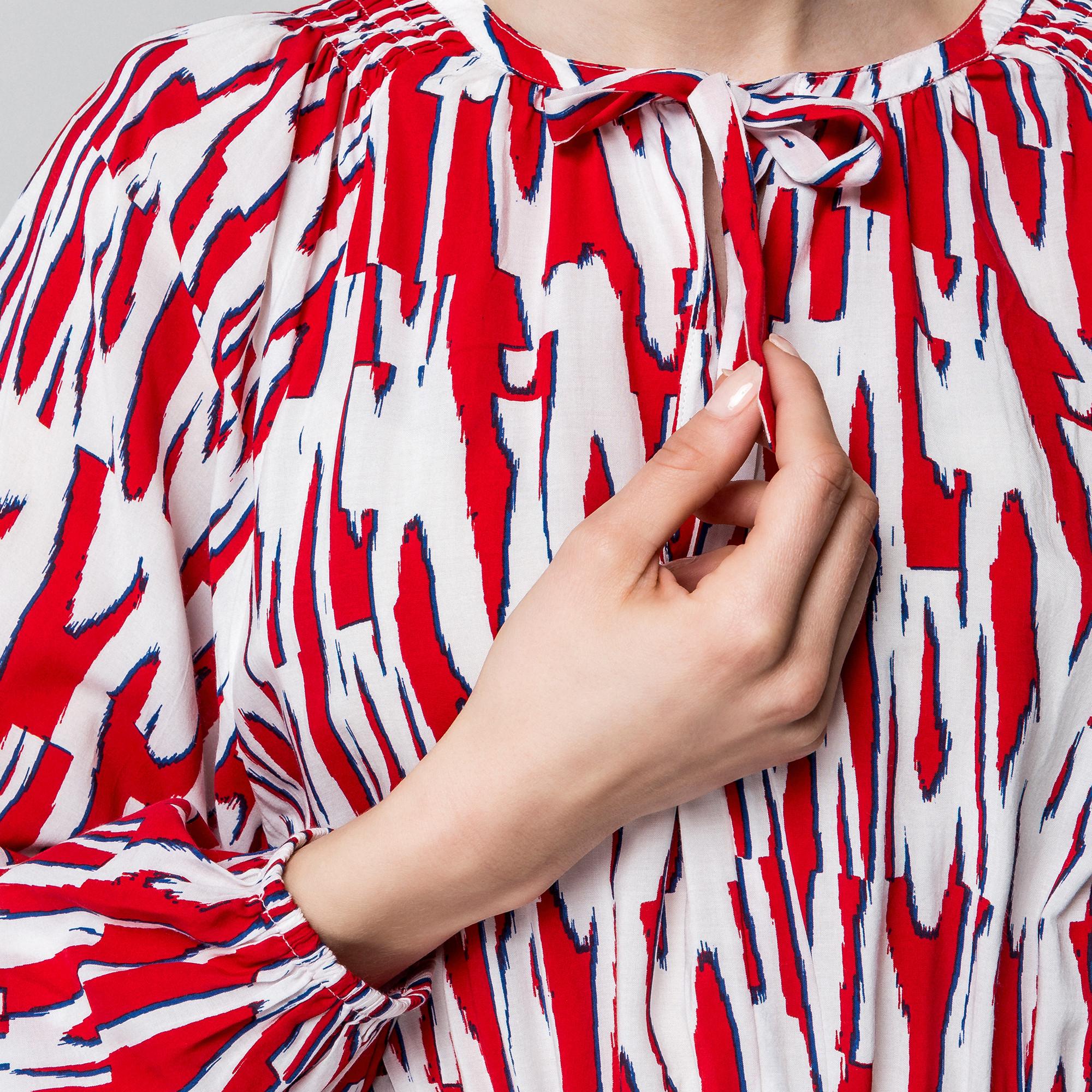 Manor Woman Abito Midi Scollo a V Maniche Lunghe  