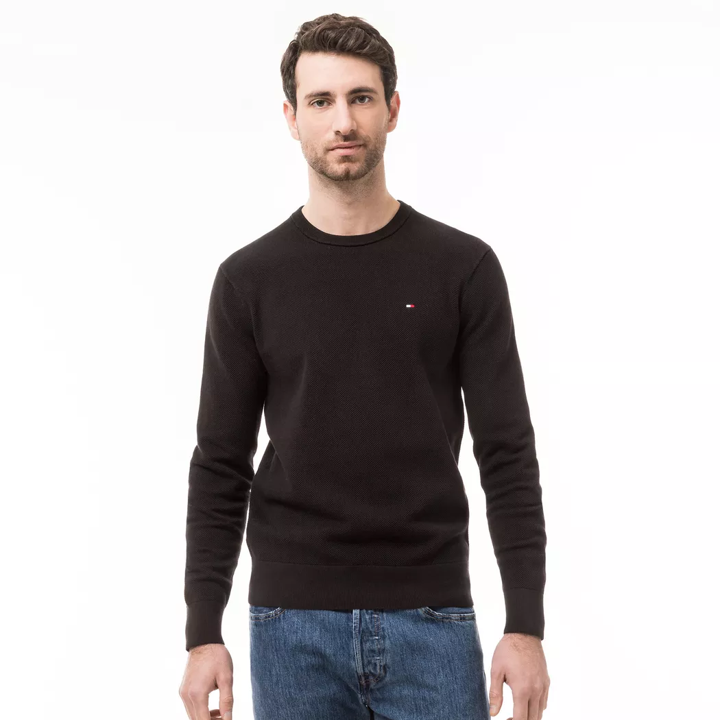 Tommy Hilfiger Pull Core Essential Black 2XL Homme