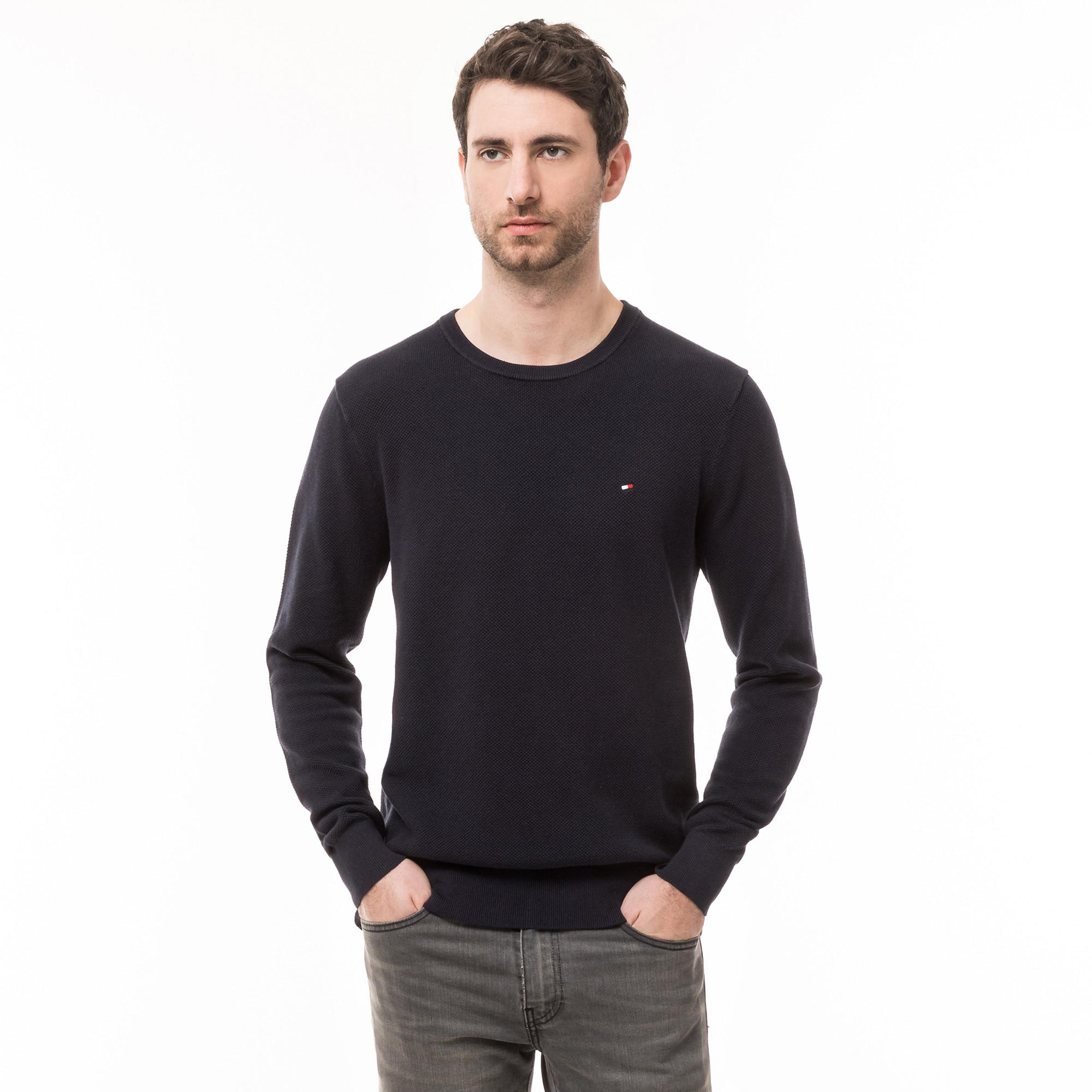 TOMMY HILFIGER Maglione Girocollo Maglia Fine  