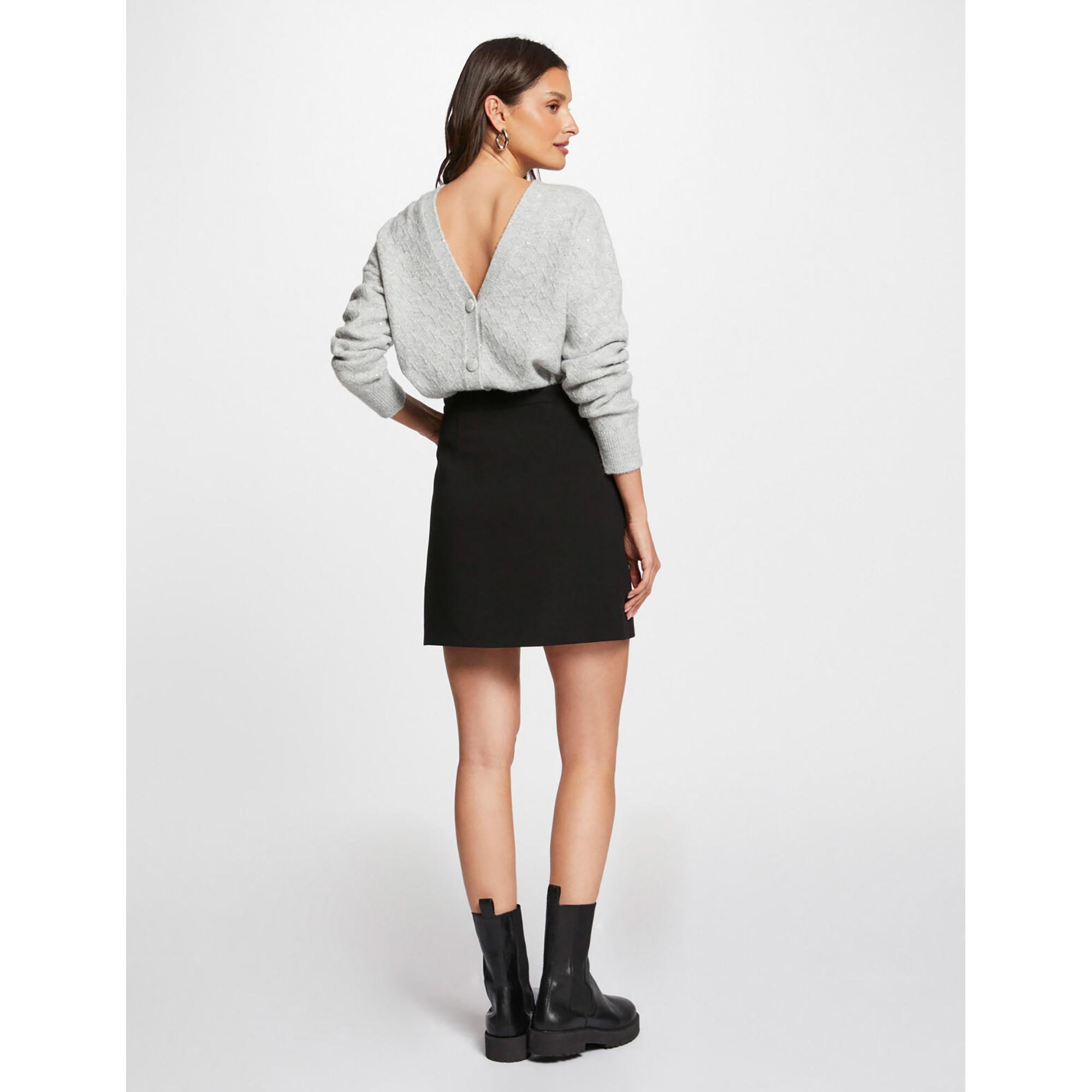 MORGAN Mini Jupe Portefeuille avec Œillets  