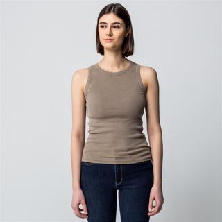 Manor Woman Top a costine senza maniche  