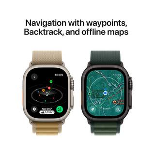 Apple AW Ultra 2 GPS + Cell 49mm   with Dark Green Alpine Loop - Medium Smartwatch 