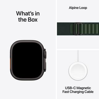 Apple AW Ultra 2 GPS + Cell 49mm   with Dark Green Alpine Loop - Medium Smartwatch 