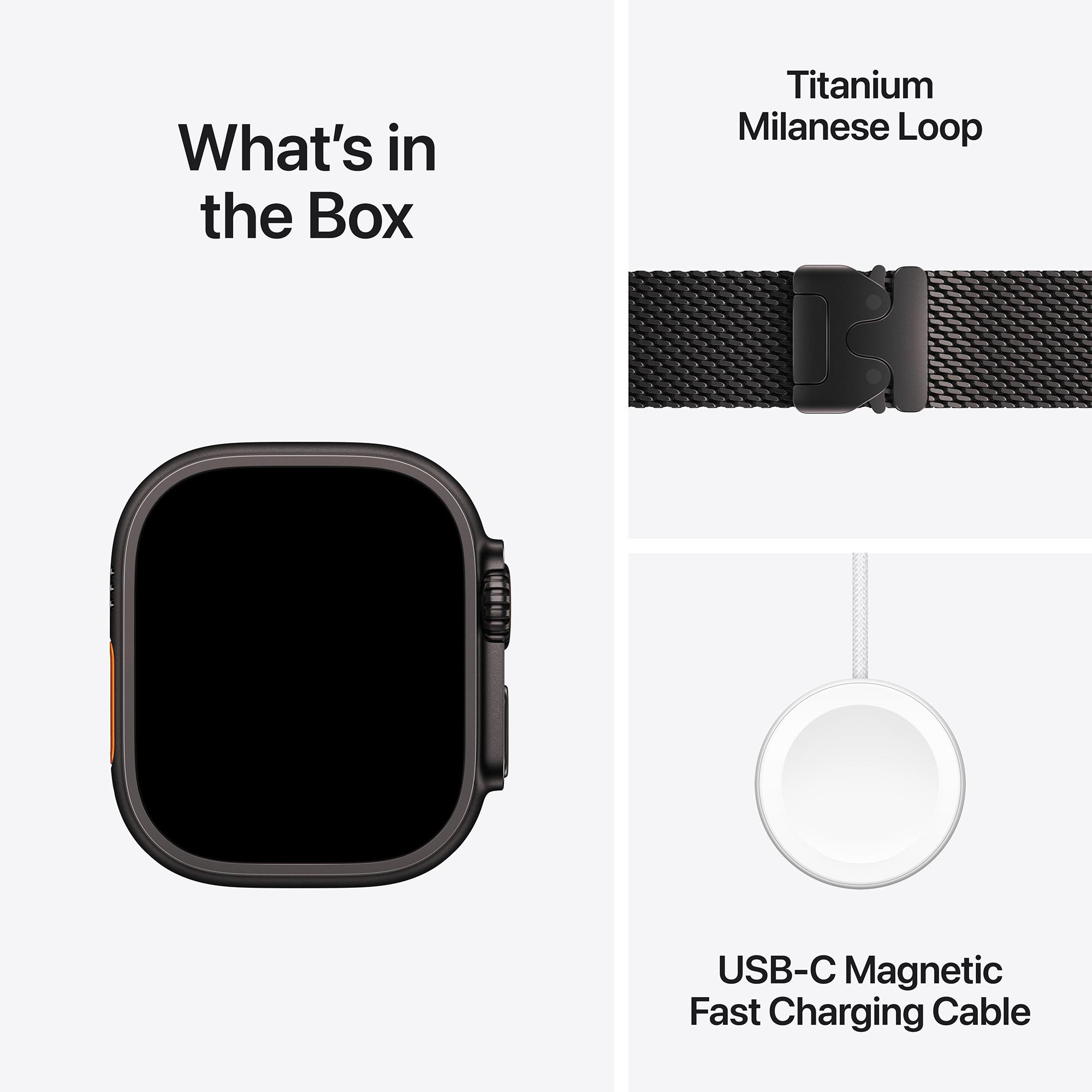 Apple AW Ultra 2 GPS + Cell 49mm   with  Milanese Loop - L Smartwatch 