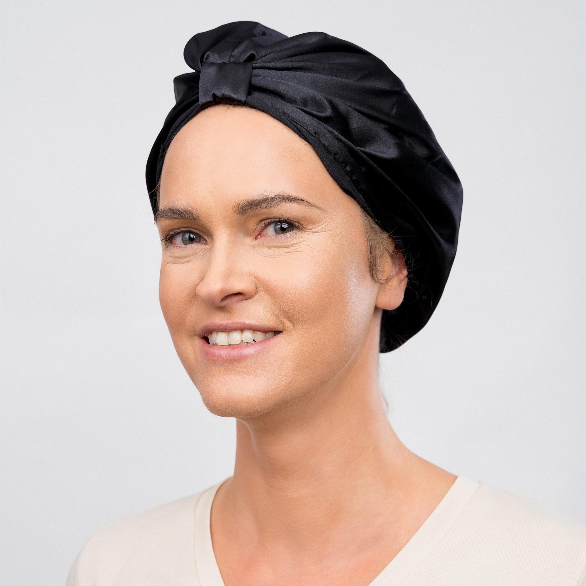GLOV Glov Satin Hair Bonnet Black Cuffia In Raso Anti-crespo 
