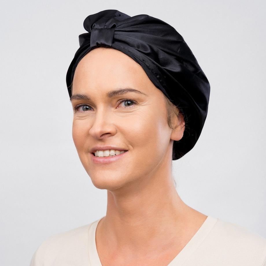 GLOV Glov Satin Hair Bonnet Black Anti-frizz Satin-Haube 