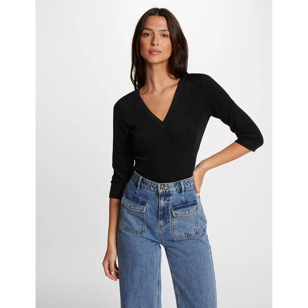 Morgan - T-Shirt, für Damen, Black, Größe XL