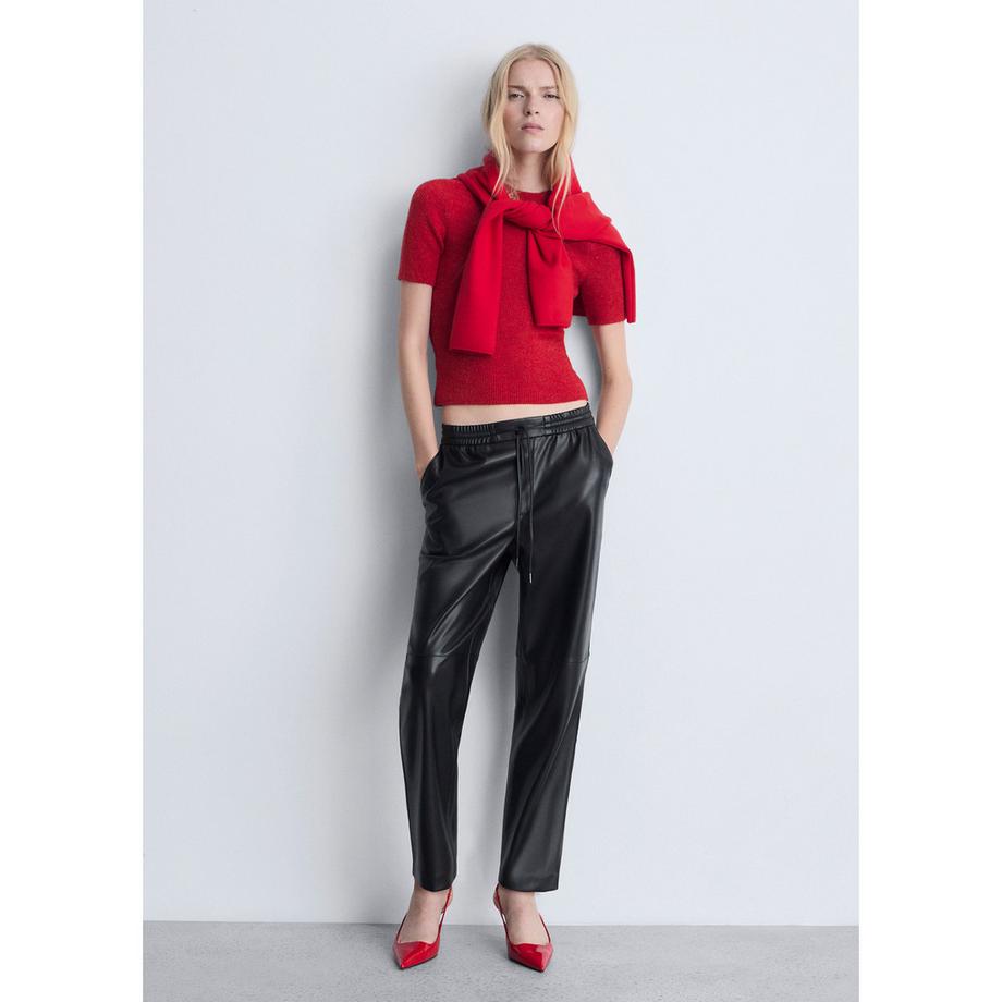 MANGO APPLE Gioia Pantalon Cropped Coupe Droite  
