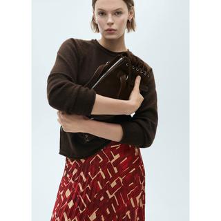 MANGO GUILLEM Bedruckter Plissierter Midirock  