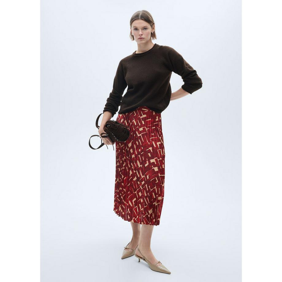 MANGO Guillem Jupe Plissée Midi  