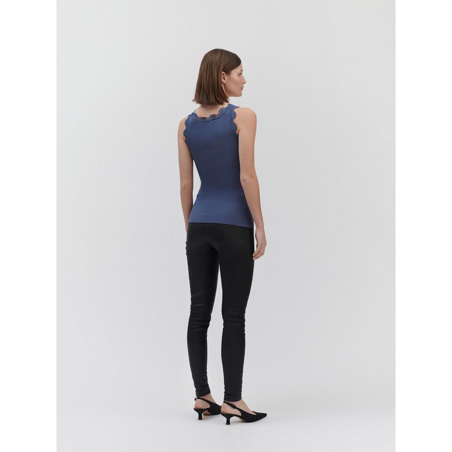 ROSEMUNDE Top a coste con pizzo  