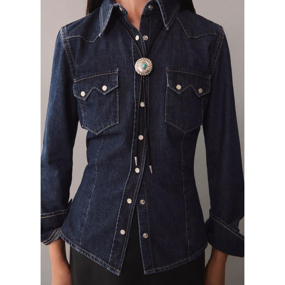 MANGO Rodeo Chemisier en Jean  