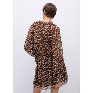 MANGO Garden Leopard Print Minikleid  