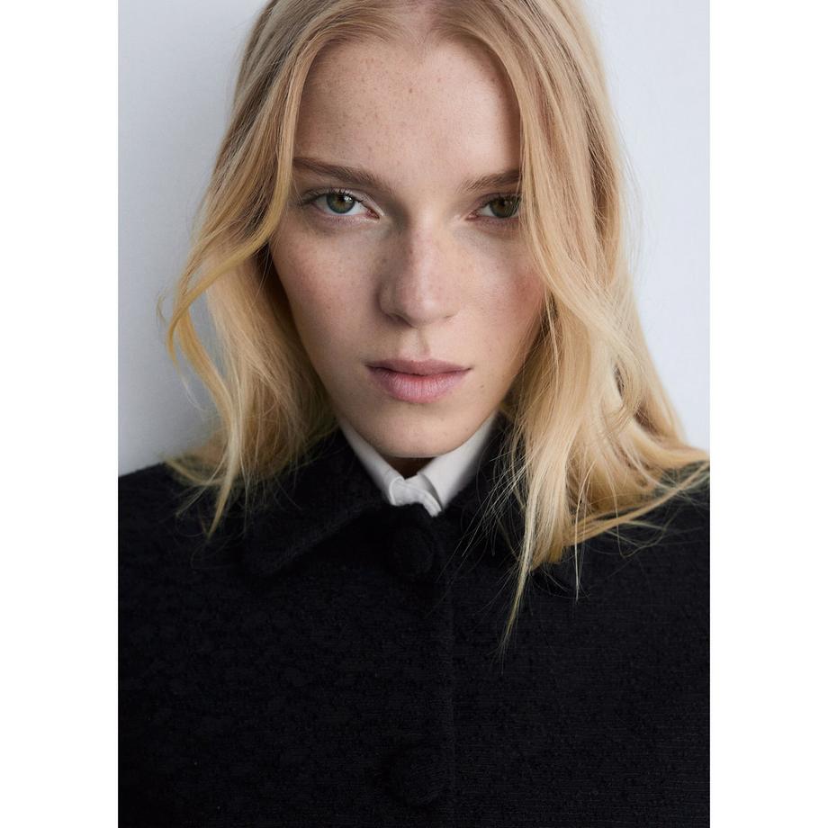 MANGO Salome Tweed Cropped Jacke  