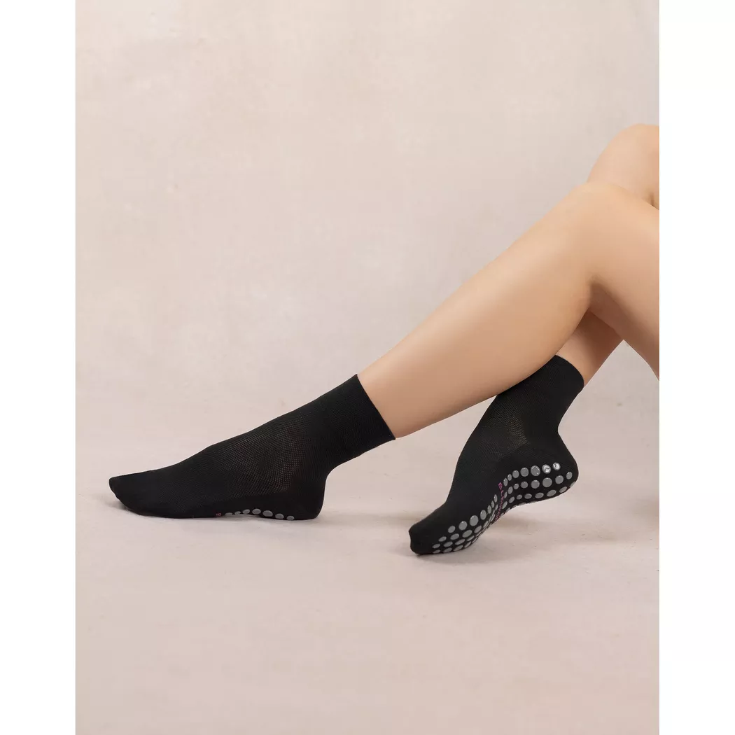 BLEU FORET - Duopack, wadenlange Socken, für Damen, Black, Größe ONESIZE