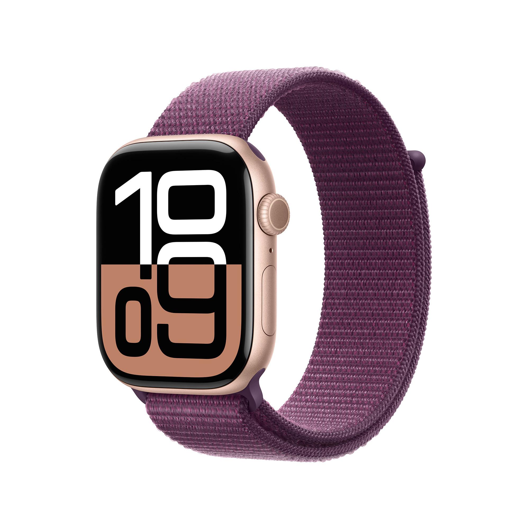 Apple AW S 10 GPS 42mm Rose Gold Alu Case with Plum Sport Loop Smartwatch 