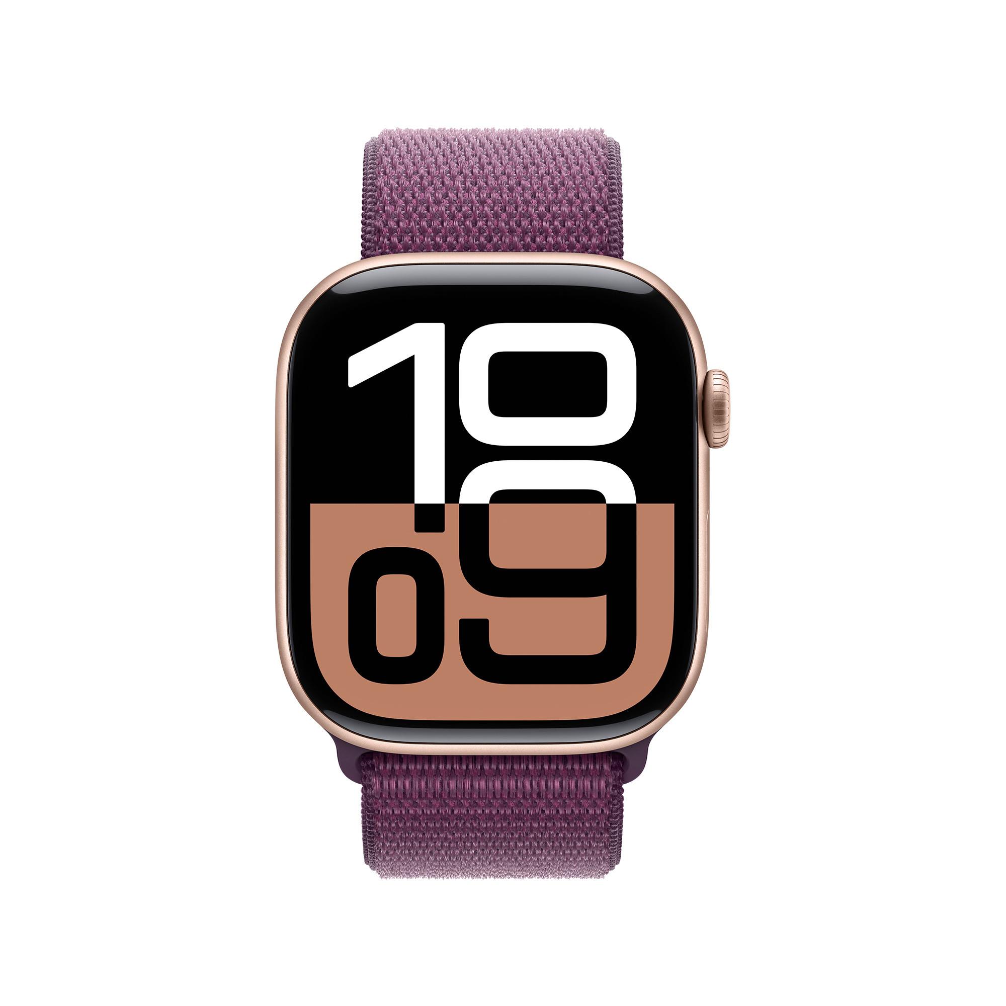 Apple AW S 10 GPS 42mm Rose Gold Alu Case with Plum Sport Loop Smartwatch 