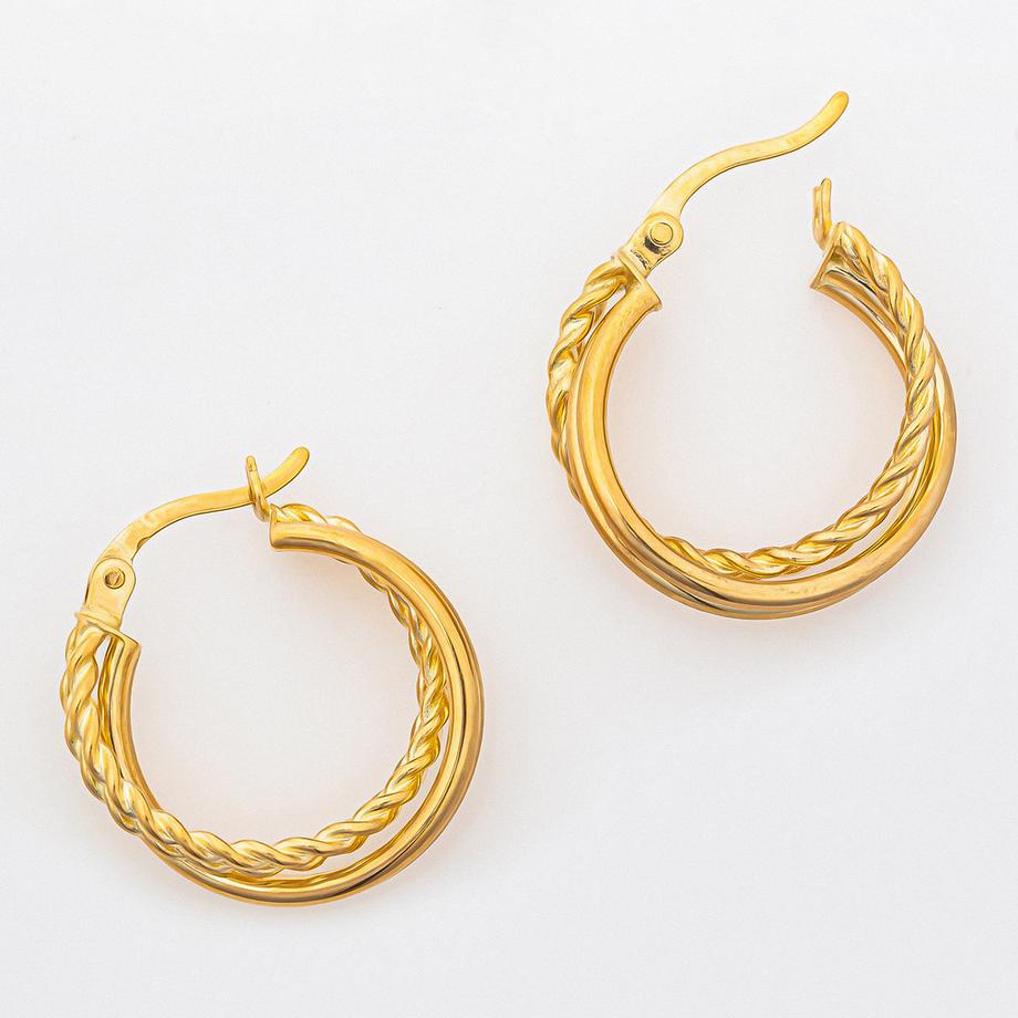 L' Atelier Gold 18 Karat by Manor  Boucles d'oreilles 